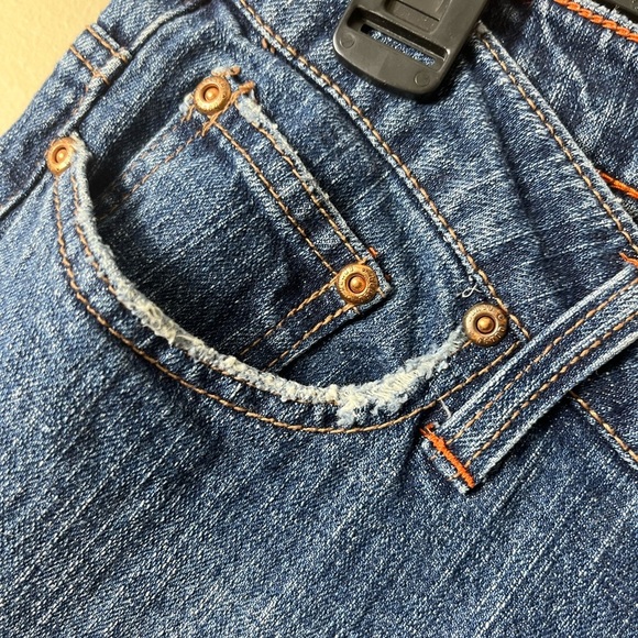 Vintage Bongo Flare Jeans Juniors 11 Y2K Low Rise Distressed Retro Denim Grunge - Picture 5 of 10